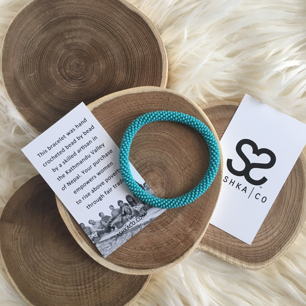 Turquoise Sashka Co Beaded Bracelet